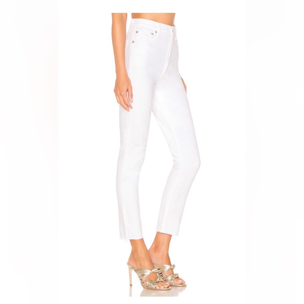 Agolde High Rise Slim Fit white jeans size 25